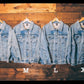 Custom Ivory Peony Floral Women's Relaxed Fit Denim Jacket