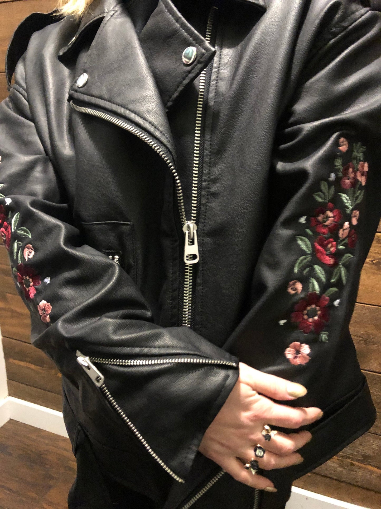 DESIGN DEPOSIT for 1 Custom Women's BOYFRIEND STYLE Faux Leather Jacket
