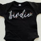 Custom Embroidered Floral Name Baby Onesie