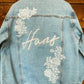 White Lace Women’s Relaxed Fit Denim Jacket