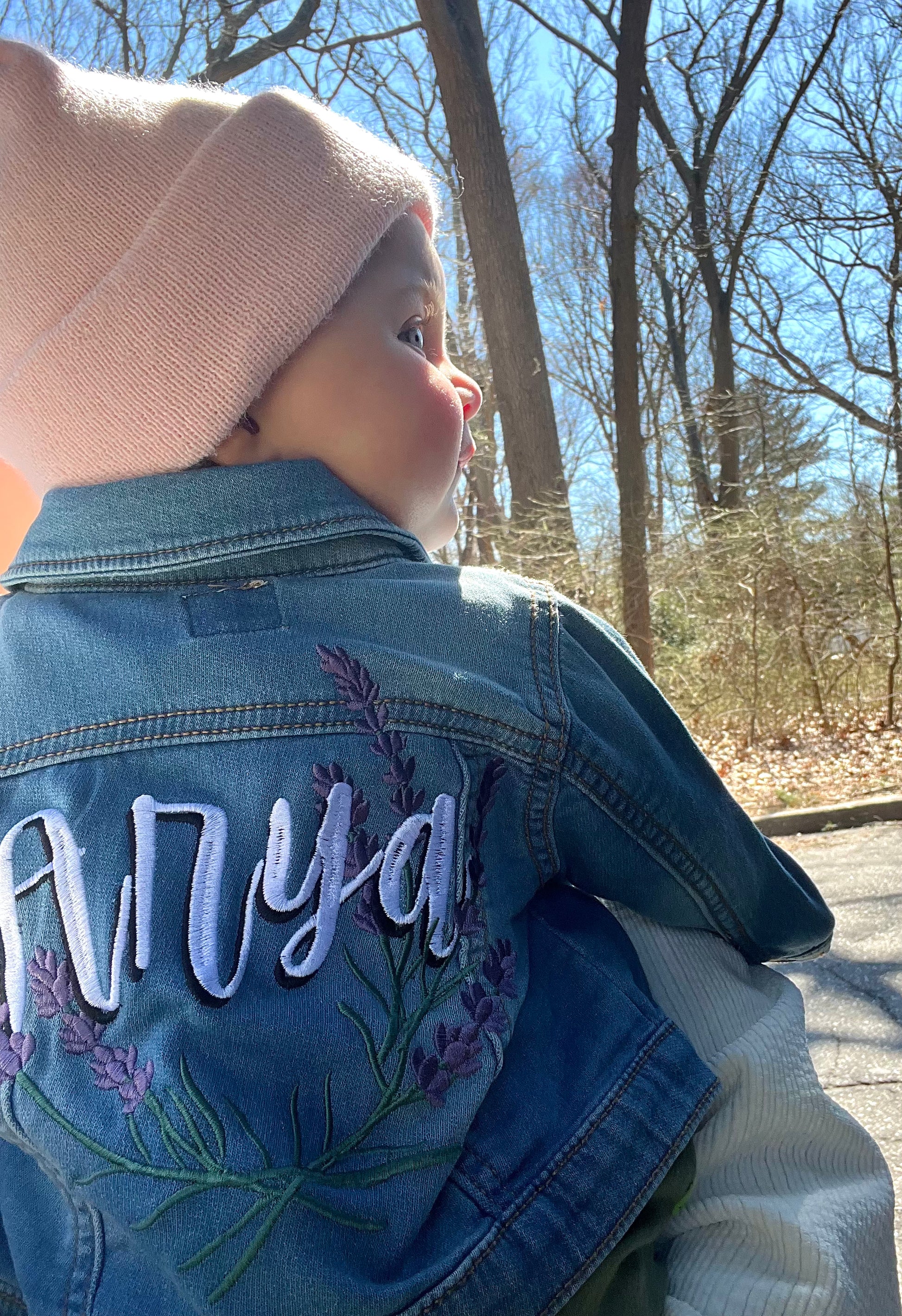 Kids personalised denim jacket  Baby denim jacket, Jackets