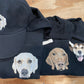 Custom Pet on Zip Up Hooded Sweatshirt