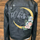 DESIGN DEPOSIT for 1 Custom Women's Biker Black Faux Leather Jacket