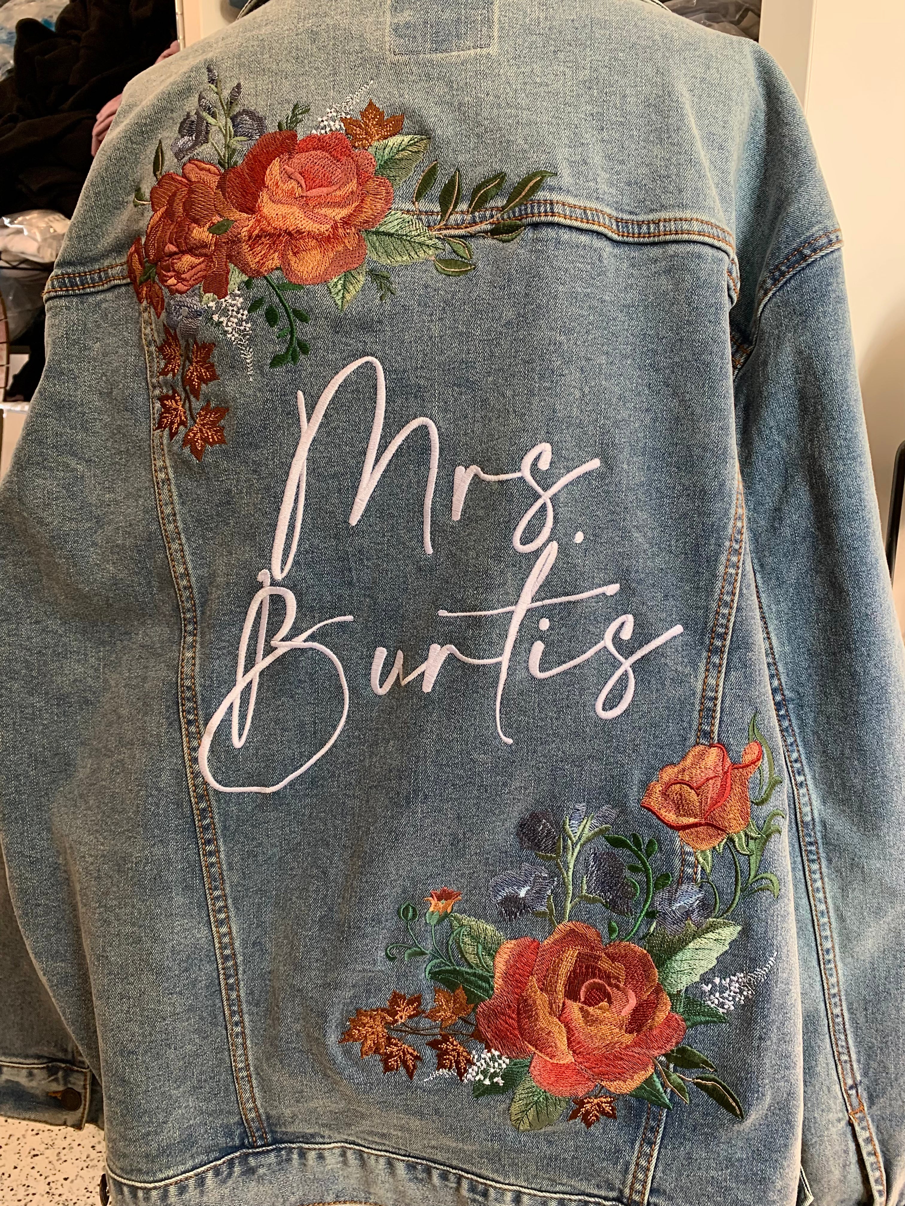 DESIGN DEPOSIT for 1 Custom UNISEX LIGHT WASHED Denim Jacket