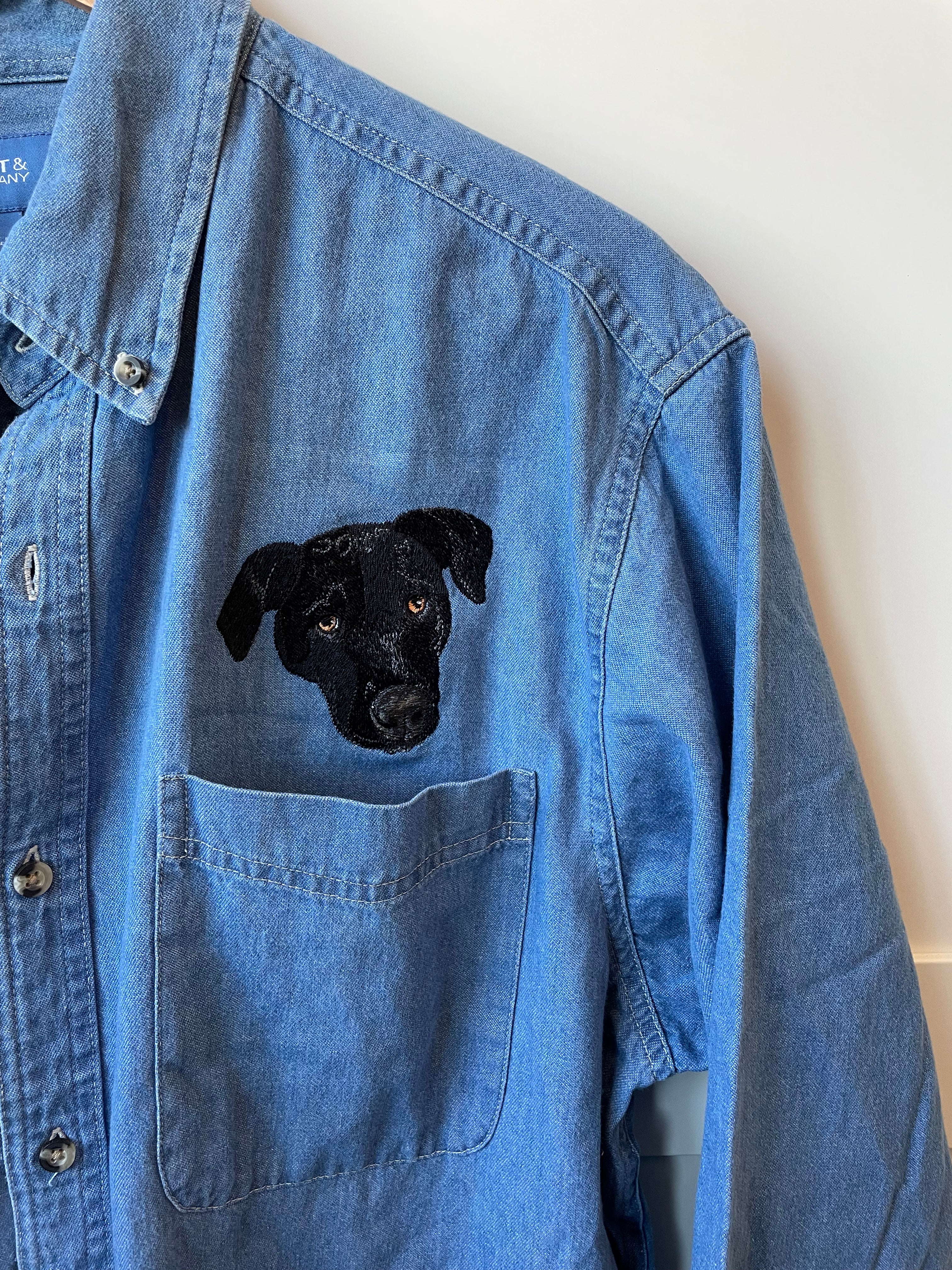 Pet Over Pocket Oversized Denim Shirt