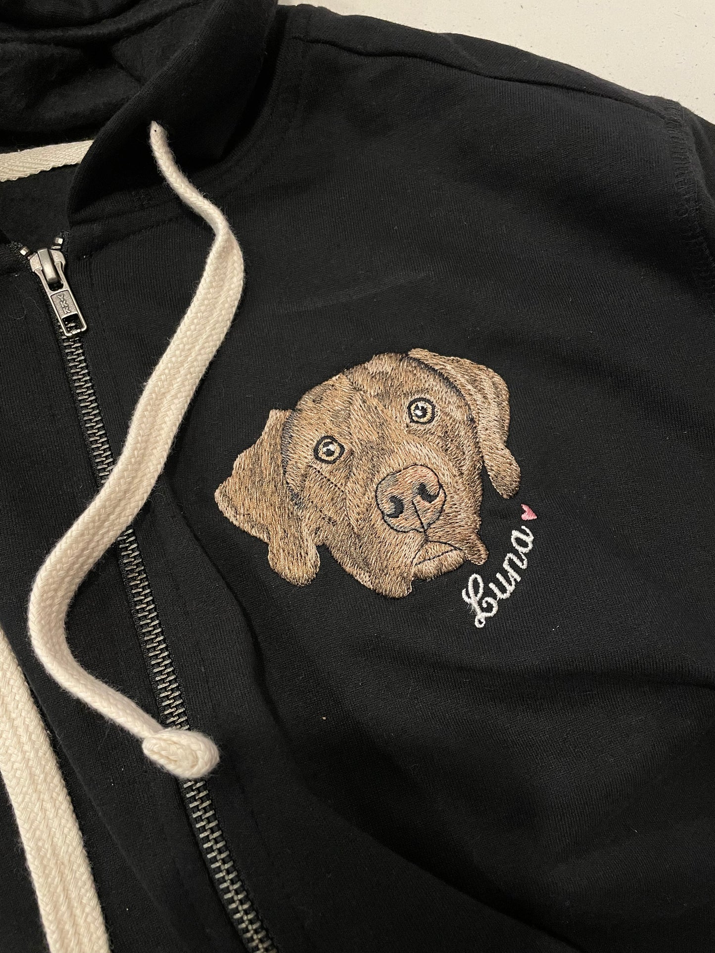 Custom Pet on Zip Up Hooded Sweatshirt