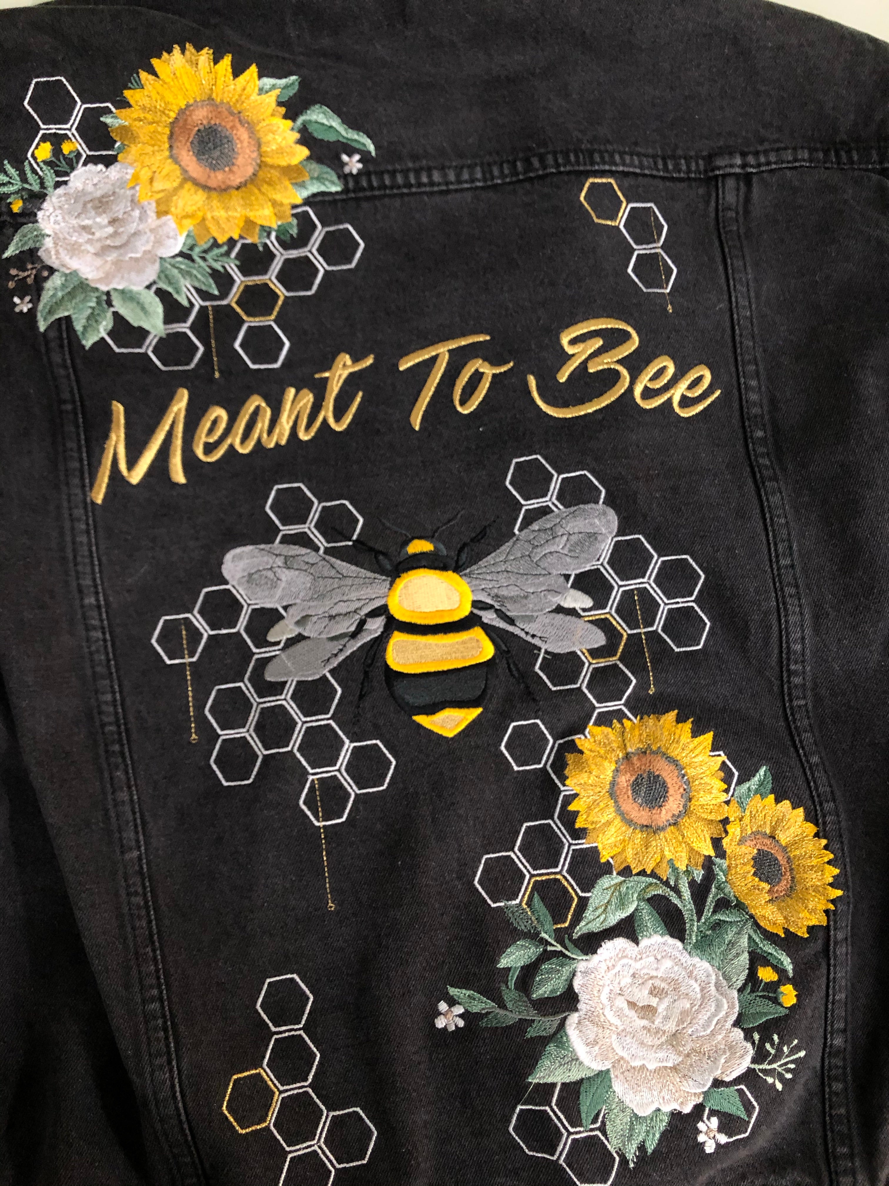 DESIGN DEPOSIT for 1 Custom UNISEX BLACK Denim Jacket