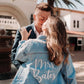 Custom Pearl and Crystal Women's Relaxed Fit Denim Jacket