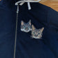 Custom Pet on Zip Up Hooded Sweatshirt