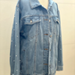 Custom Pearl Sleeve Women's Relaxed Fit Denim Jacket