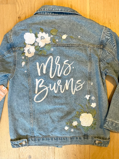 floral denim jacket